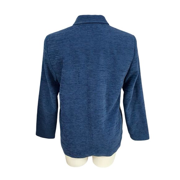 Alfred Dunner Blazer Womens Sz 8 Cottagecore Granny Patchwork Blue Jacket Art - Picture 3 of 14